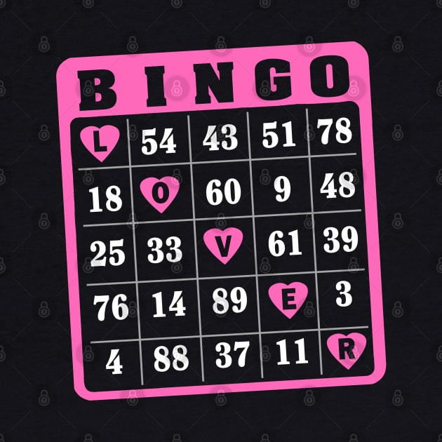 Vintage Bingo Lover Queen Love Bingo by TeeCreations